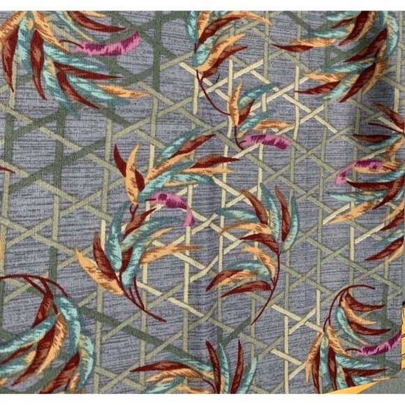 Colorful Geometric Fat Quarter Fabric 18x22 Abstract Leaves Design - Picture 1 of 3
